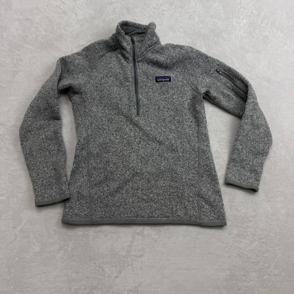 Patagonia Better Sweater Women's 1/4 Zip Pullover Grey Size XS Heather Fleece